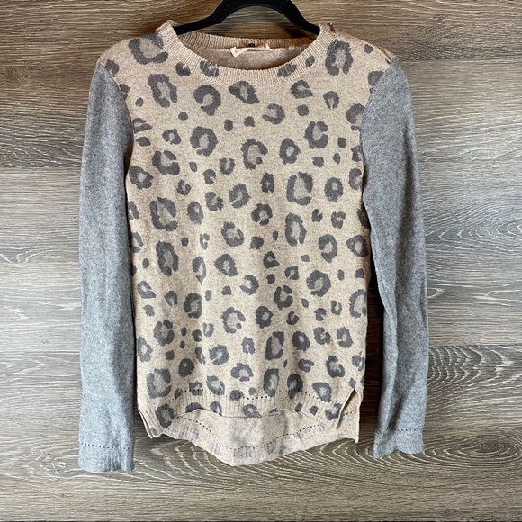 Rebecca Taylor Blocked Leopard print sweater aso Serena Van Der Woodsen Alt - Picture 2 of 7